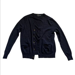 Polo by Ralph Lauren Navy Blue Cashmere Cardigan